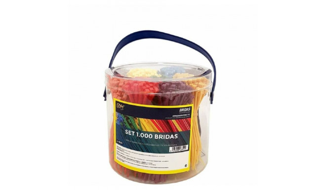 Nylon Cable Ties EDM 48351 Assorted colours 100 x 2 mm 100 x 2,5 mm 1000 Unidades