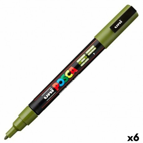 Marker POSCA PC-3M Roheline (6 Ühikut)