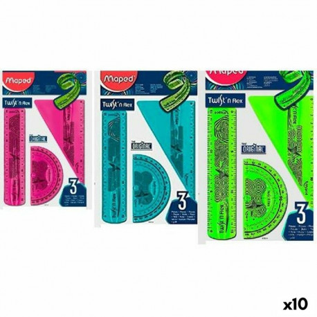 Geomeetria komplekt Maped Twist'n Flex Original 3 Tükid, osad 10 Ühikut