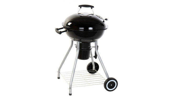 Coal Barbecue with Cover and Wheels DKD Home Decor Black Metal Plastic Rectangular 52,4 x 59 x 91,6