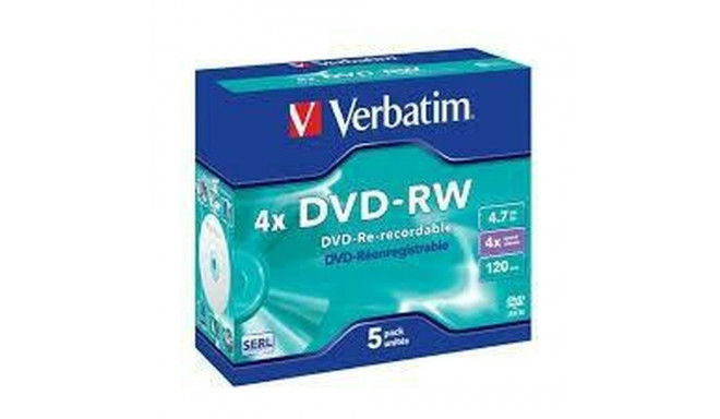 DVD-RW Verbatim 5 Units Black 4,7 GB 4x (5 Units)