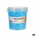 Materials for Handicrafts Balls Blue polystyrene (6 Units)