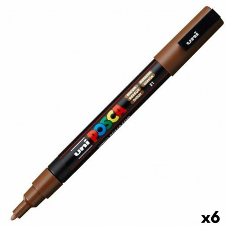 Marker POSCA PC-3M Pruun (6 Ühikut)