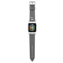 Watch strap for Apple Watch silicone Karl Lagerfeld SAFFIANO KH 42/44mm KLAWLOKHG silver