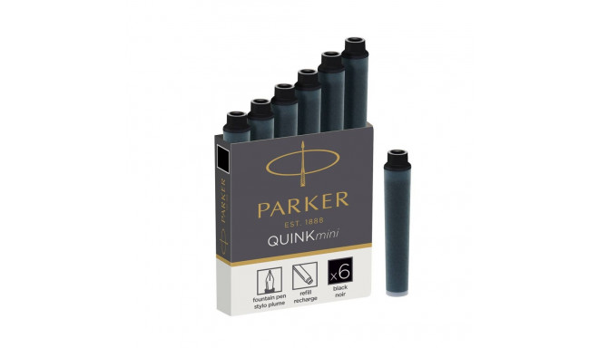 Parker Quink Mini Refills 6 шт. BLACK - 1950407