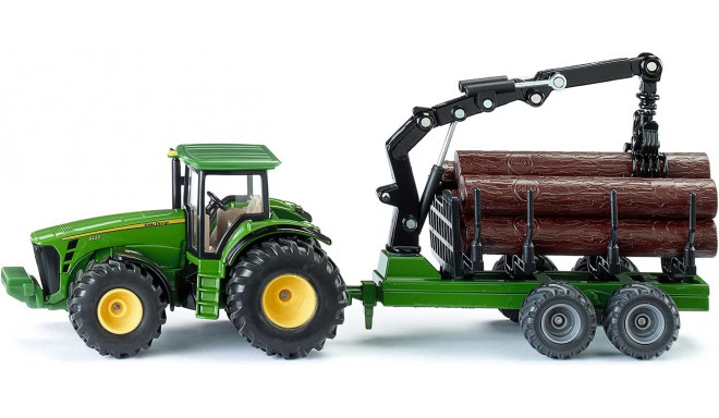 SIKU FARMER tractor with forest trailer, model vehicle