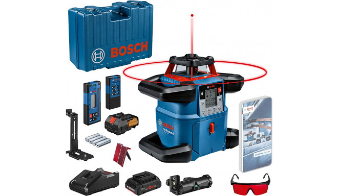 Bosch cordless rotation laser GRL 600 CHV Professional, 18V, with holder (blue, battery ProCORE18V 4