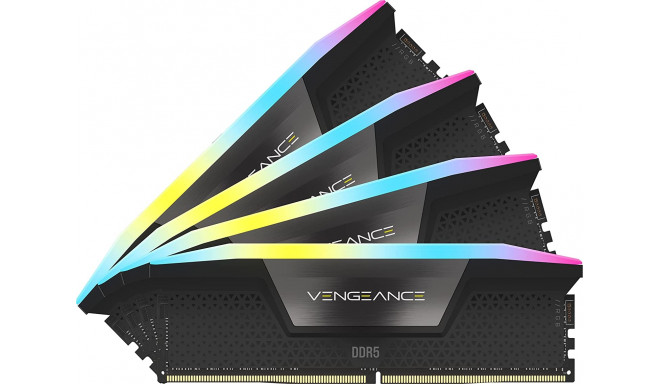 Corsair 64 GB DDR5-6600 Kit, memory (black, CMH64GX5M4B6600C32, Vengeance RGB, XMP)