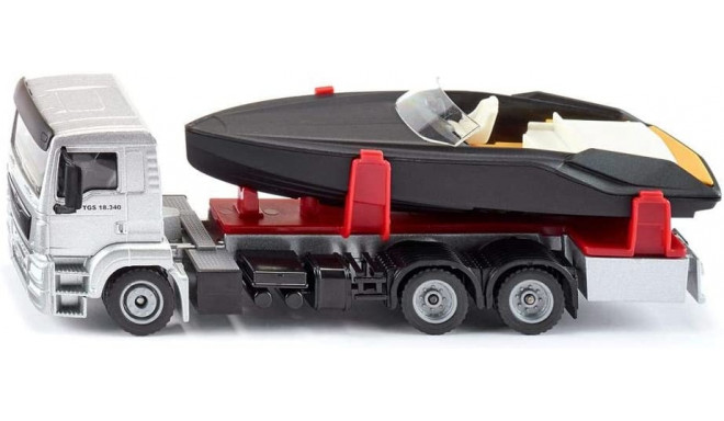 SIKU SUPER MAN truck with motor boat, model vehicle