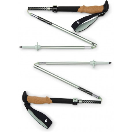 Black Diamond trekking poles Pursuit FLZ S/M, fitness equipment (black/green, 1 pair, 110-125 cm)
