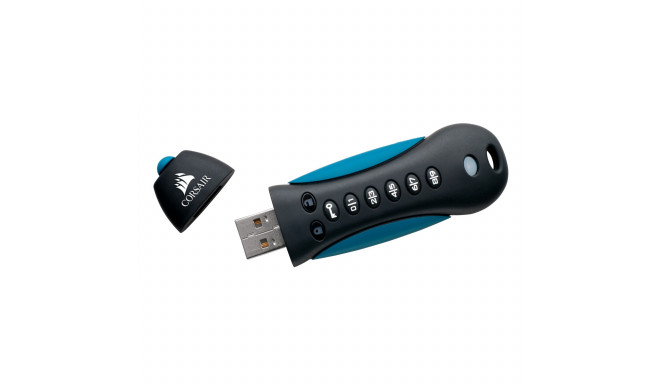 Corsair Flash Padlock 3 256 GB, USB stick (black/blue, USB-A 3.2 Gen 1)