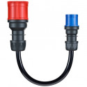 go-e adapter for Gemini flex 22 kW, CEE red three-phase current 32A > CEE blue 16A (black, 30cm)