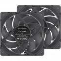 Thermaltake TOUGHFAN 14 Pro High Static Pressure PC Cooling Fan 140x140x25, case fan (black, 2 fans 