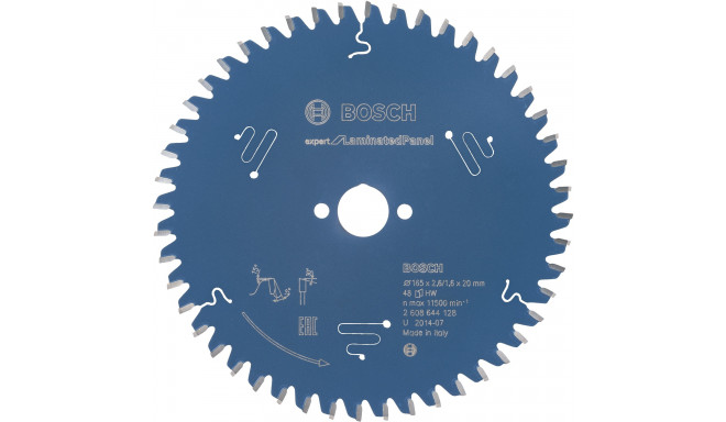 Bosch circular saw blade Expert for Laminated Panel, 165mm, 48Z (bore 20mm, for circular saws)