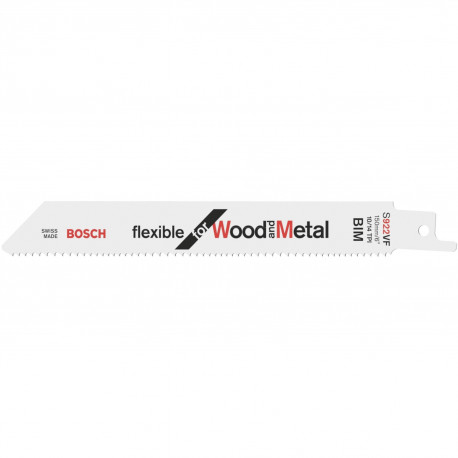Bosch saber saw blade S 922 VF Flexible for Wood and Metal, 25 pieces (length 150mm)