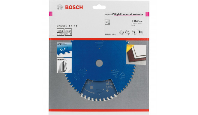 Bosch circular saw blade Expert for High Pressure Laminate, 160mm, 48Z (bore 20mm, for circular saws