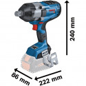 Bosch cordless impact wrench BITURBO GDS 18V-1050 HC Professional, 18V (blue/black, 2x battery ProCO