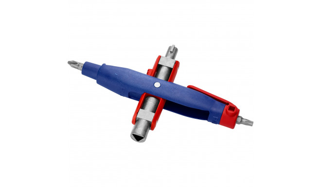 KNIPEX pin switch cabinet key 00 11 07, socket wrench (blue/red, length 145 mm)