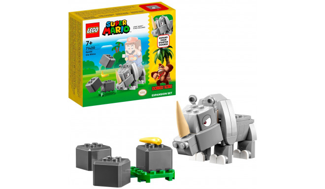 LEGO 71420 Super Mario Rambi the Rhino Expansion Set Construction Toy ...