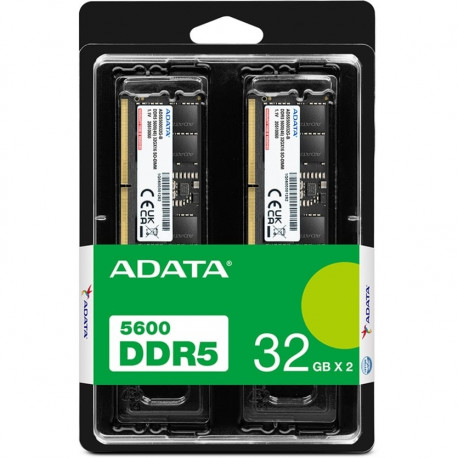 ADATA DDR5 - 32GB - 5600 - CL - 46 (2x 16 GB) dual kit, RAM (black, AD5U560032G-DT, Premier Tray)