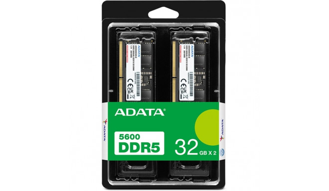 ADATA DDR5 - 32GB - 5600 - CL - 46 (2x 16 GB) dual kit, RAM (black, AD5U560032G-DT, Premier Tray)