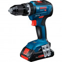 Bosch cordless impact drill GSB 18V-55 Professional, 18 volt, impact drill (blue/black, 2x Li-ion ba