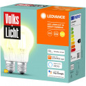 LEDVANCE SMART+ BT CLA60 60 6 W/2500K E27, LED lamp (pack of 2, filament, Bluetooth, replaces 60 wat