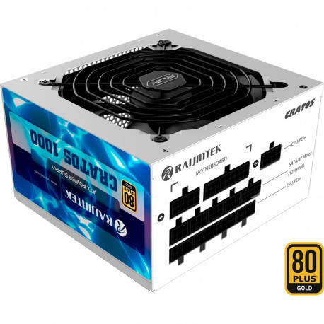 RAIJINTEK CRATOS 1000 WHITE, PC power supply (white, cable management, 1000 watts)