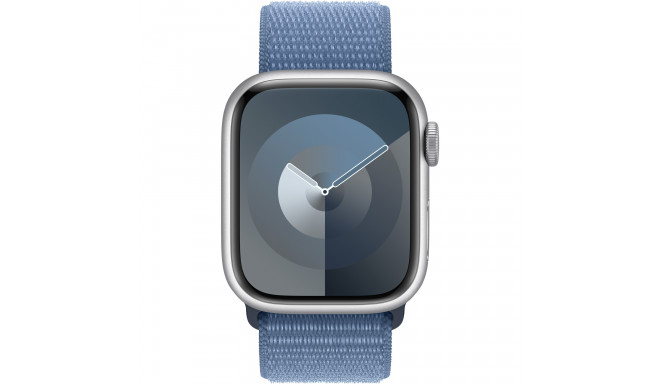 Apple Watch Series 9, Smartwatch (dark blue/dark blue, aluminum, 41 mm, Sport Loop, Cellular)