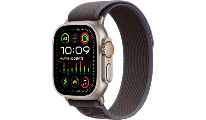 Apple Watch Ultra 2, Smartwatch (blue/black, 49 mm, Trail Loop, titanium case, cellular)