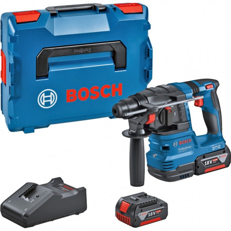 Bosch cordless hammer drill GBH 18V-22 Professional, 18Volt (blue/black, 2x Li-ion battery 4.0Ah, in