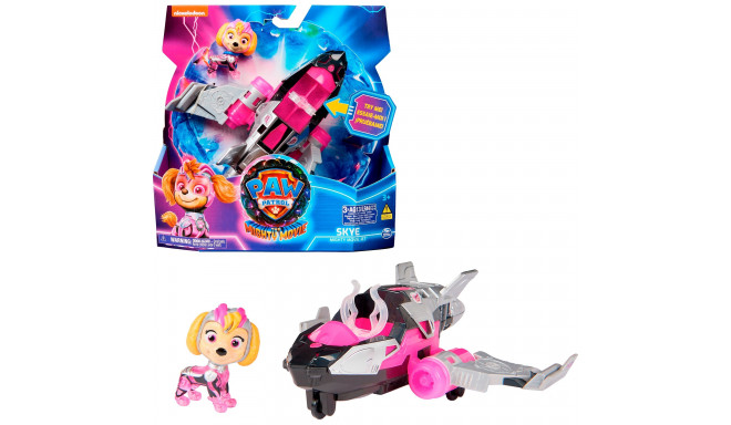 Spin Master Paw Patrol Mighty movie - basic vehicle from Skye with puppy figure, toy vehicle