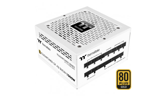 Thermaltake toiteplokk Toughpower GF A3 Snow 1050W 1x12VHPWR 5xPCIe Cable Management, valge