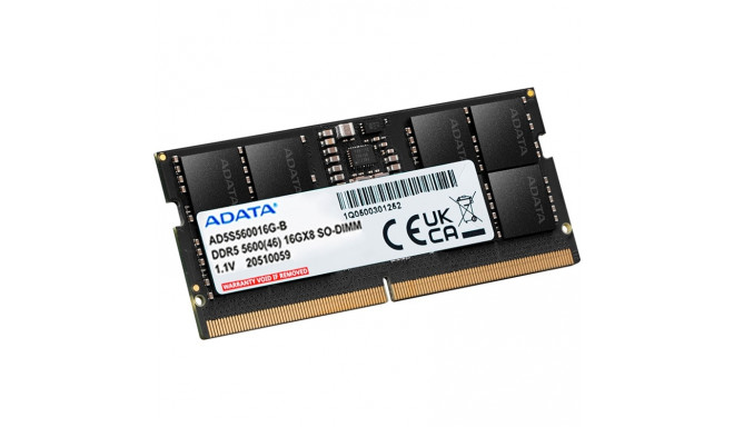 ADATA DDR5 - 16GB - 5600 - CL - 46, Single RAM (black, AD5S560016G-S, Premier Tray)