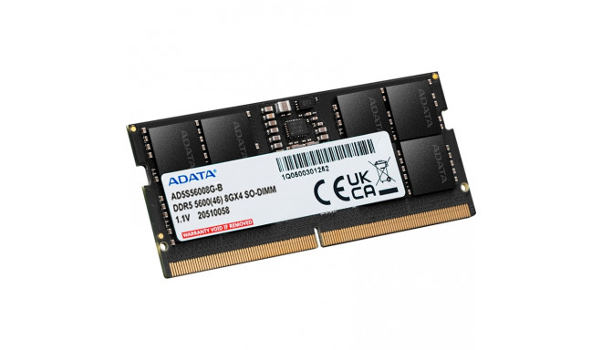 Adata RAM DDR5 8GB 5600 CL 46 Single (black AD5S56008G-S Premier Tray)