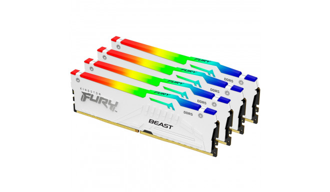 Kingston FURY DDR5 - 64GB - 6000 - CL - 40 (4x 16 GB) quad kit, RAM (white, KF560C40BWAK4-64, Fury B