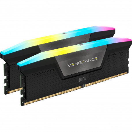 Corsair DDR5 - 96GB - 6600 - CL - 32 (2x 48 GB) dual kit (black, CMH96GX5M2B6600C32, Vengeance RGB, 
