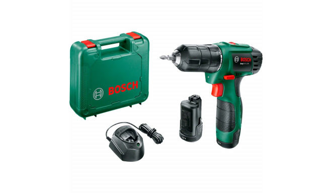 Bosch cordless drill/screwdriver EasyDrill 1200 (green/black, 2x Li-ion battery 1.5Ah, case)