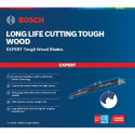 Bosch Expert reciprocating saw blade 'Tough Wood' S 1142 KHM, 3 pieces (length 225mm)