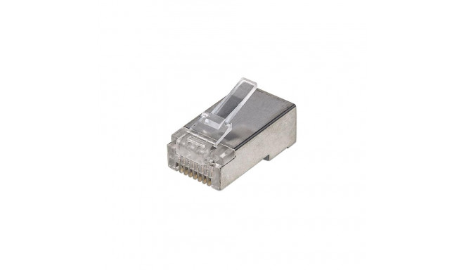 Intellinet RJ45 Modular Plugs, Cat5e, STP, 3-prong, for solid wire, 15 µ gold plated contacts, 100 p