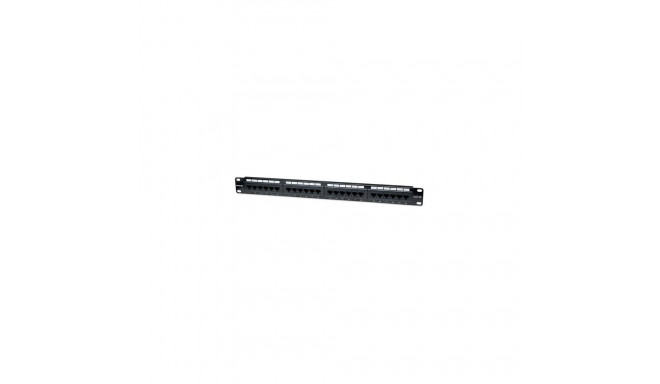 Intellinet Patch Panel, Cat5e, UTP, 24-Port, 1U, Black