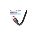 Baseus Type-C - Type-C cable Cafule PD2.0 60W Flash charging (20V 3A) 1m Red/Black (CATKLF-G91)