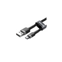 Baseus Micro USB Cafule Cable 1.5A 2m Gray + Black (CAMKLF-CG1)