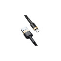 Baseus Lightning Cafule Cable 2.4A 1m Gold + Black (CALKLF-BV1)