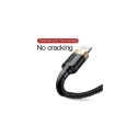 Baseus Lightning Cafule Cable 2.4A 1m Gold + Black (CALKLF-BV1)