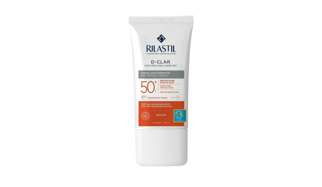 Losjons pret brūno plankumu iedegumu Rilastil Sun System D-Clar Spf 50+ Medium (40 ml)