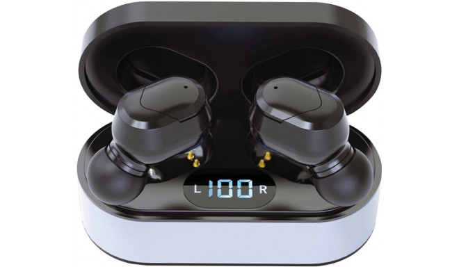 Platinet juhtmevabad kõrvaklapid + laadimisdokk Sport Vibe PM1050, must (avatud pakend)