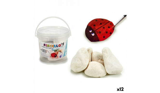 Akmeņu komplekts Pincello Balts 1 kg 12 x 10 x 12 cm Rokdarbi (12 gb.)