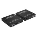 PremiumCord HDMI fiber optic extender 4K@60Hz 4:4:4 up to 40 km, IR, RS232, Audio 3,5mm