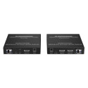 PremiumCord HDMI fiber optic extender 4K@60Hz 4:4:4 up to 40 km, IR, RS232, Audio 3,5mm